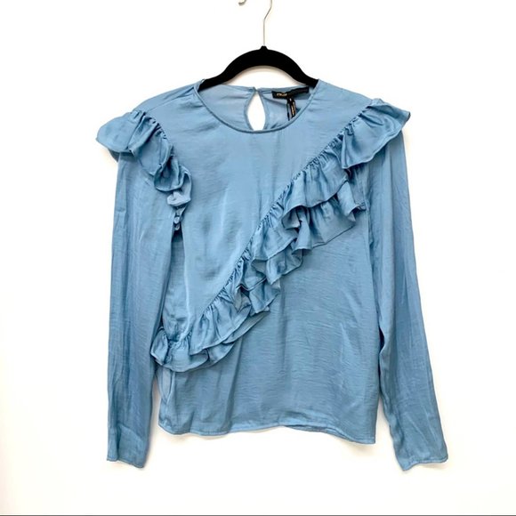 Maje Lania Ruffle Blouse - Size 1 (S) - Picture 3 of 3